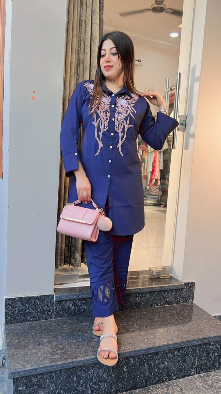 ROYAL BLUE HANDWORKED CO-ORD
