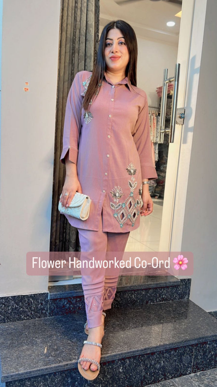 FLOWER HANDWORKED CO-ORD