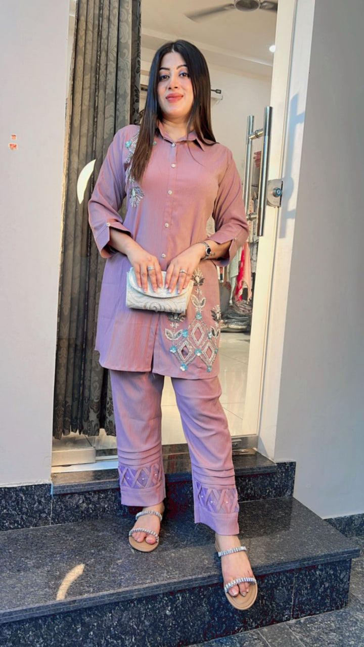 FLOWER HANDWORKED CO-ORD