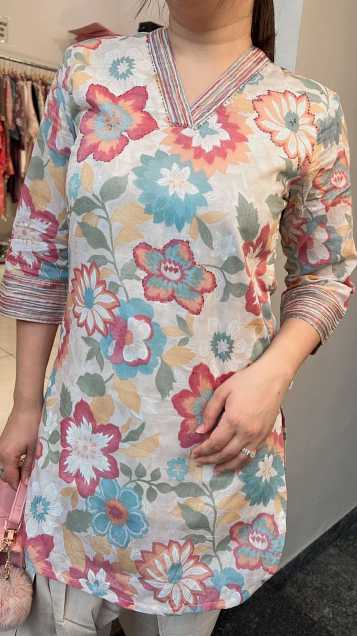 FLORAL DHOTI PANTS CO-ORD