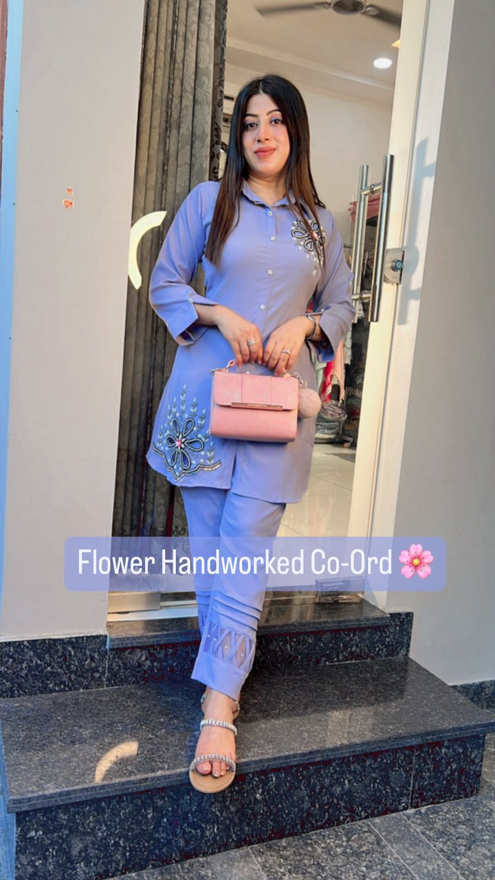 FLOWER HANDWORKED CO-ORD