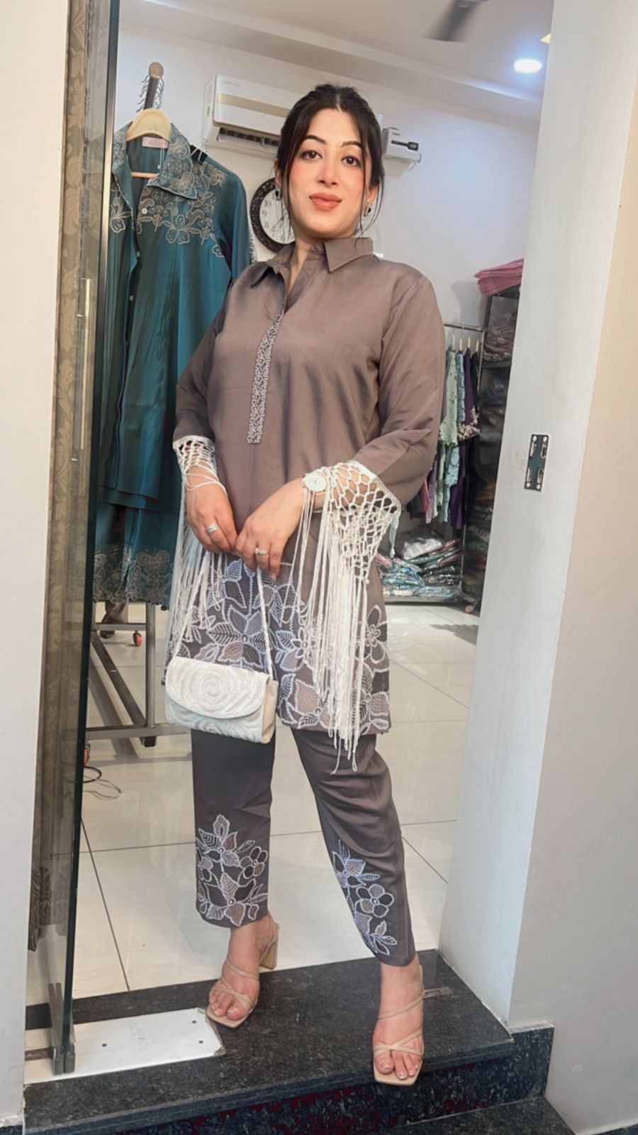 CHAMPAGNE EMBROIDERY CO-ORD