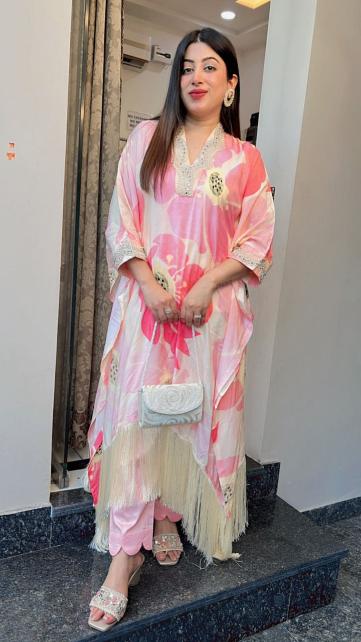 FRINGES KAFTAN FESTIVE CO-ORD