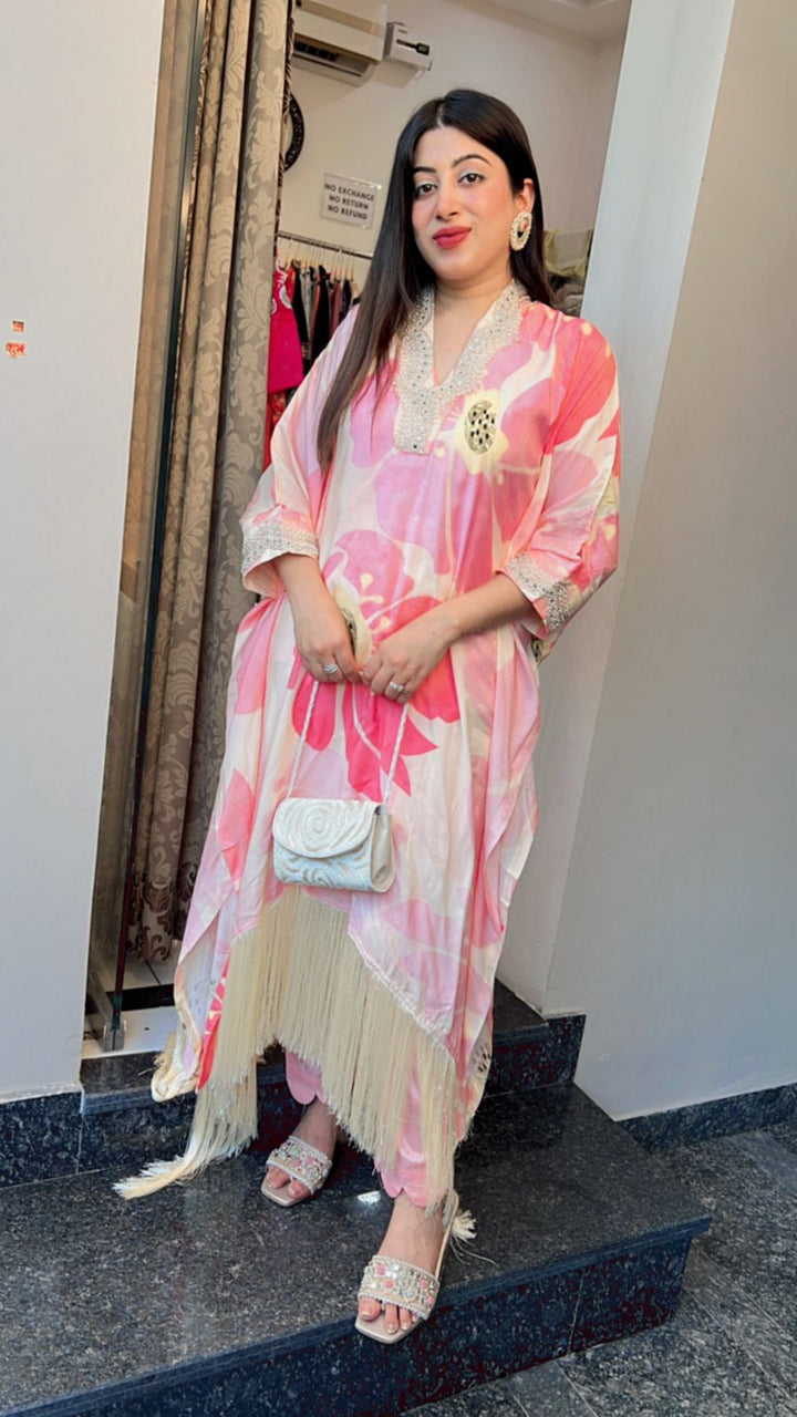 FRINGES KAFTAN FESTIVE CO-ORD