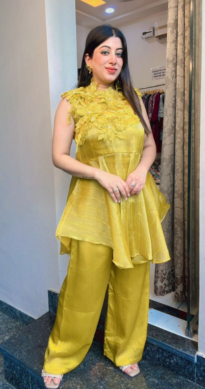 3 PC YELLOW MUSTARD FLOWER SET