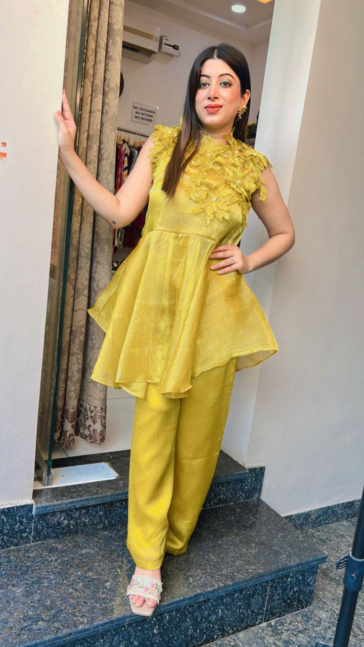 3 PC YELLOW MUSTARD FLOWER SET