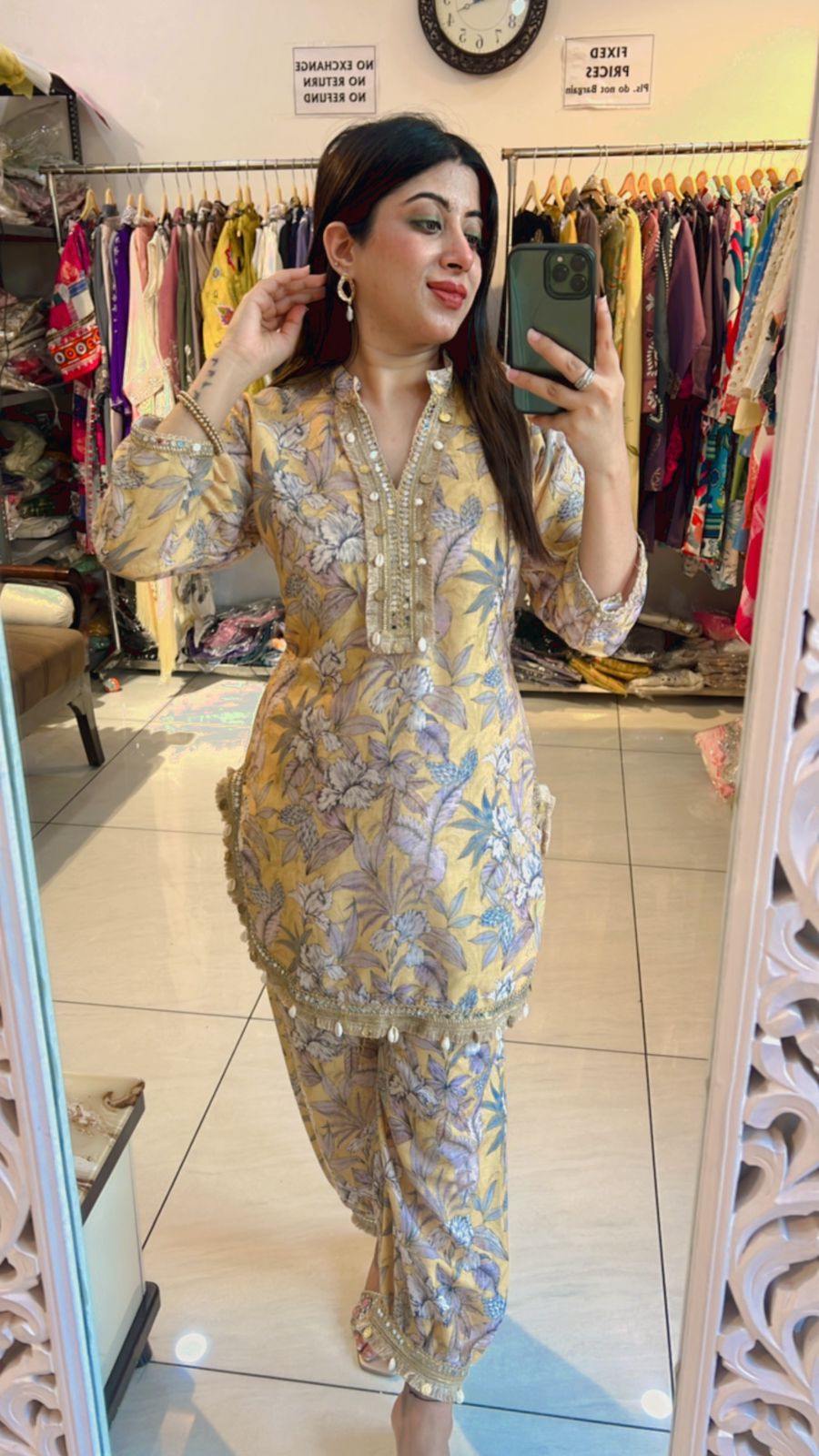 YELLOW MUSTARD PATHANI CO-ORD SET