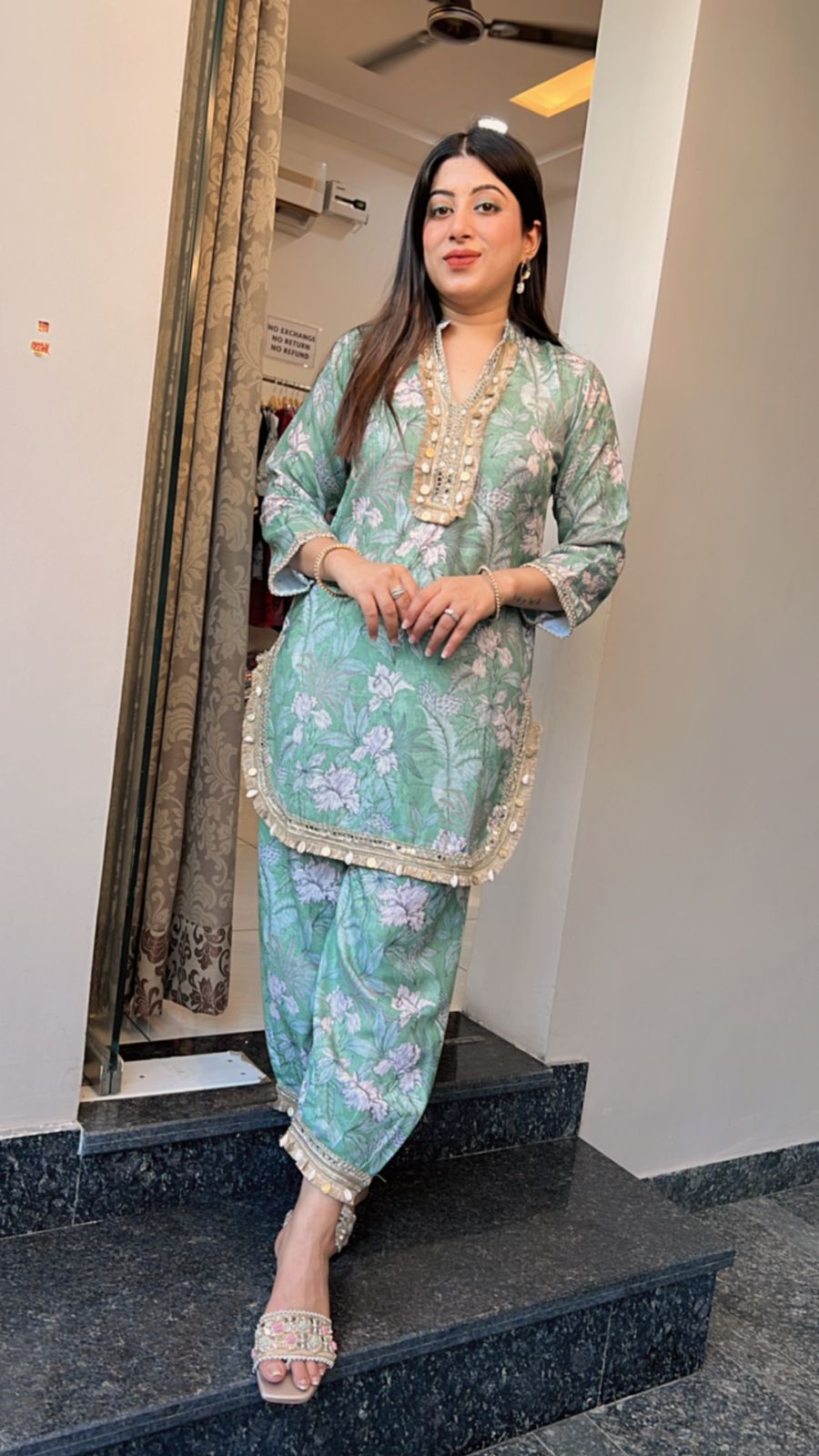 GREEN PATHANI CO-ORD SET