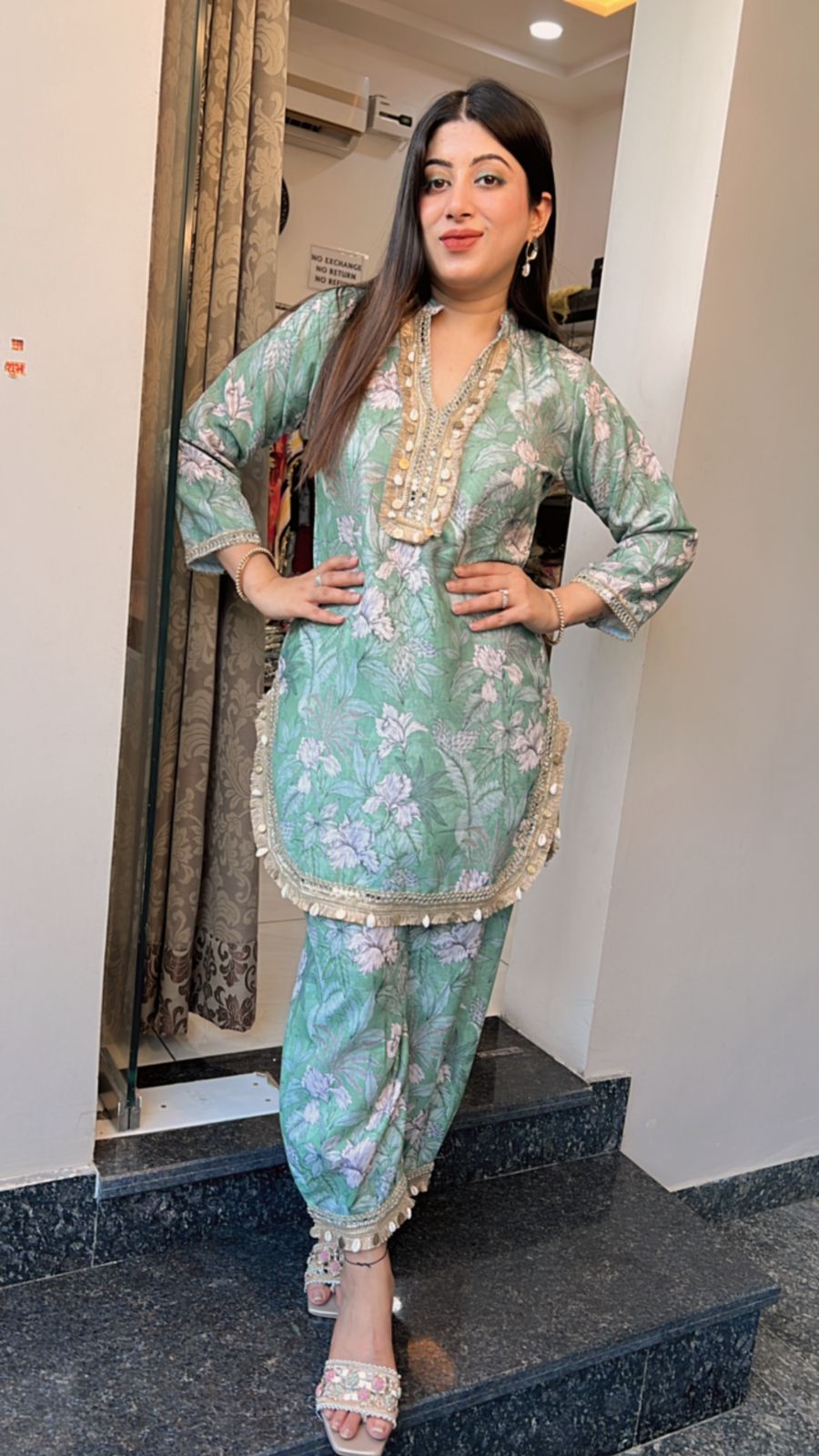 GREEN PATHANI CO-ORD SET
