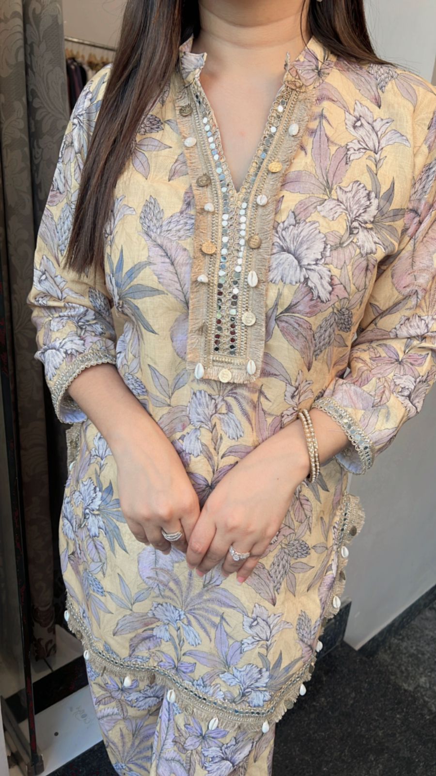 YELLOW MUSTARD PATHANI CO-ORD SET