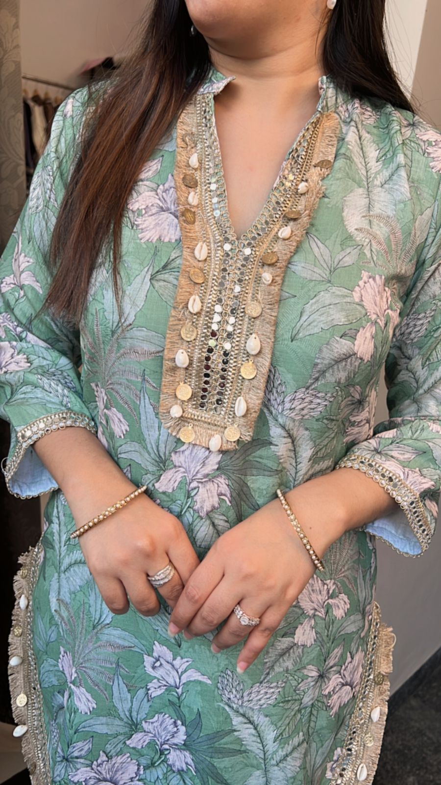 GREEN PATHANI CO-ORD SET