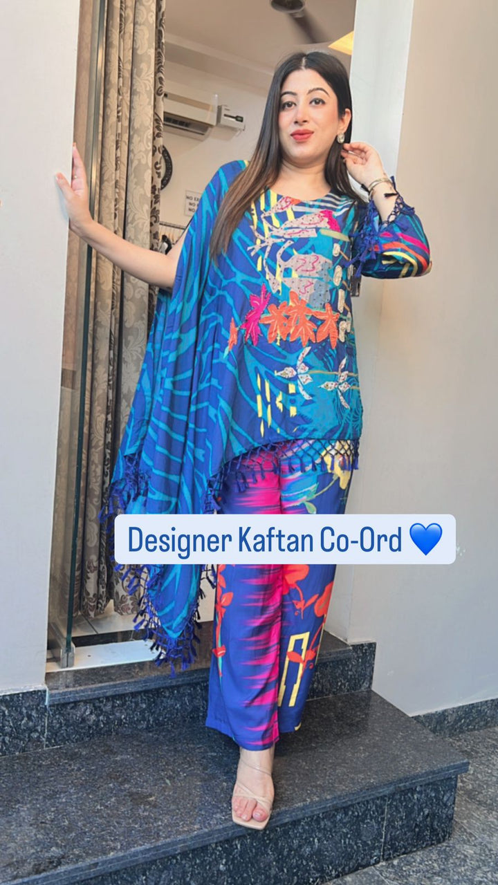 DESIGNER ONE SIDED KAFTAN SET
