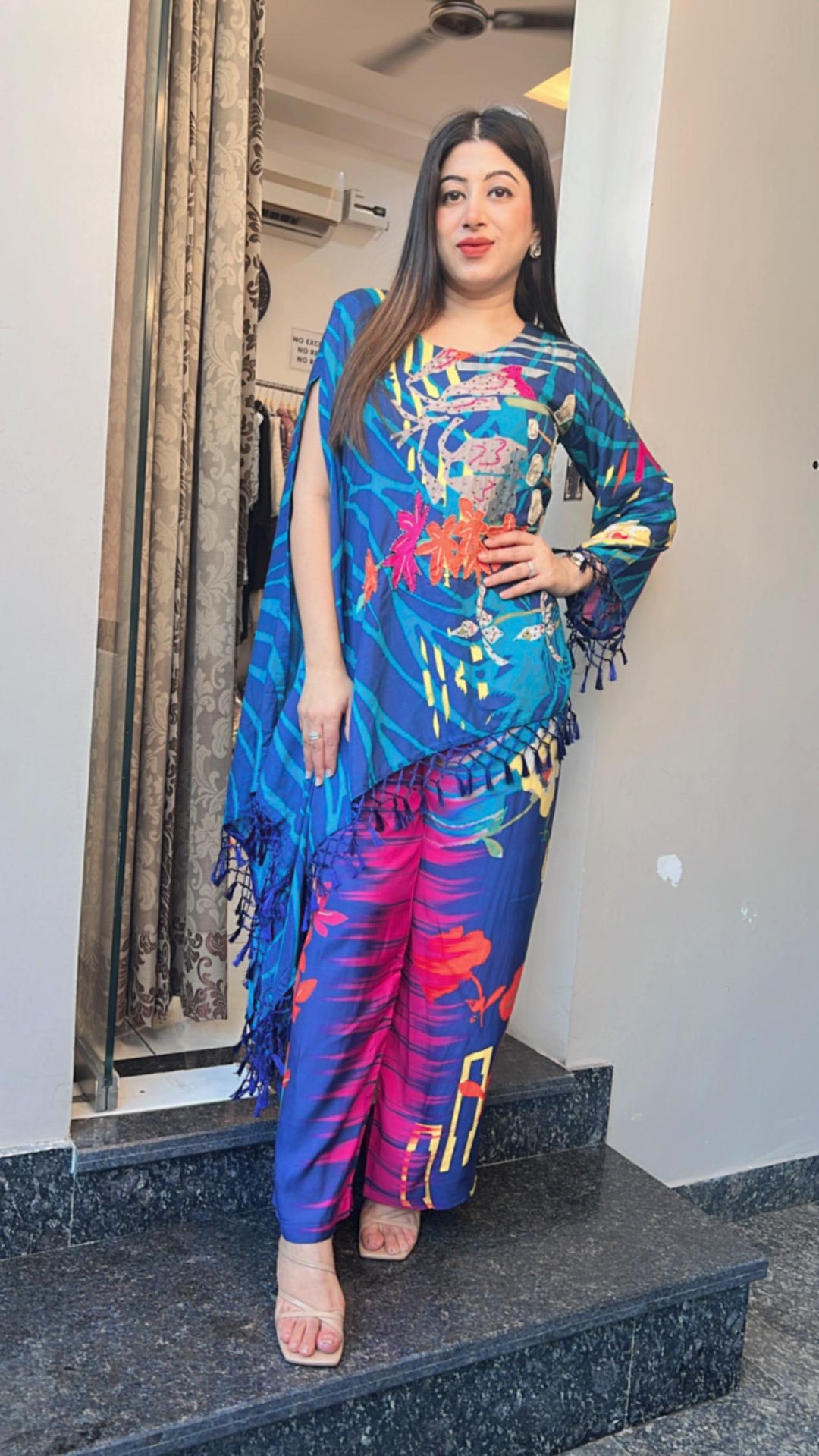 DESIGNER ONE SIDED KAFTAN SET