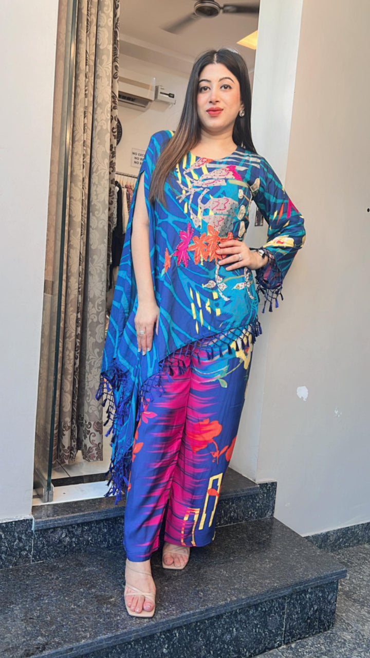 DESIGNER ONE SIDED KAFTAN SET