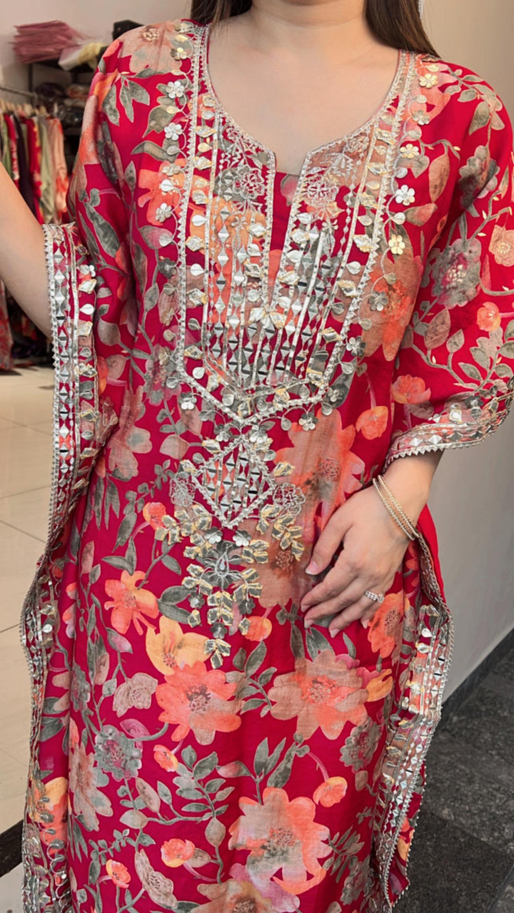 TULIP PANTS KAFTAN FESTIVE SET
