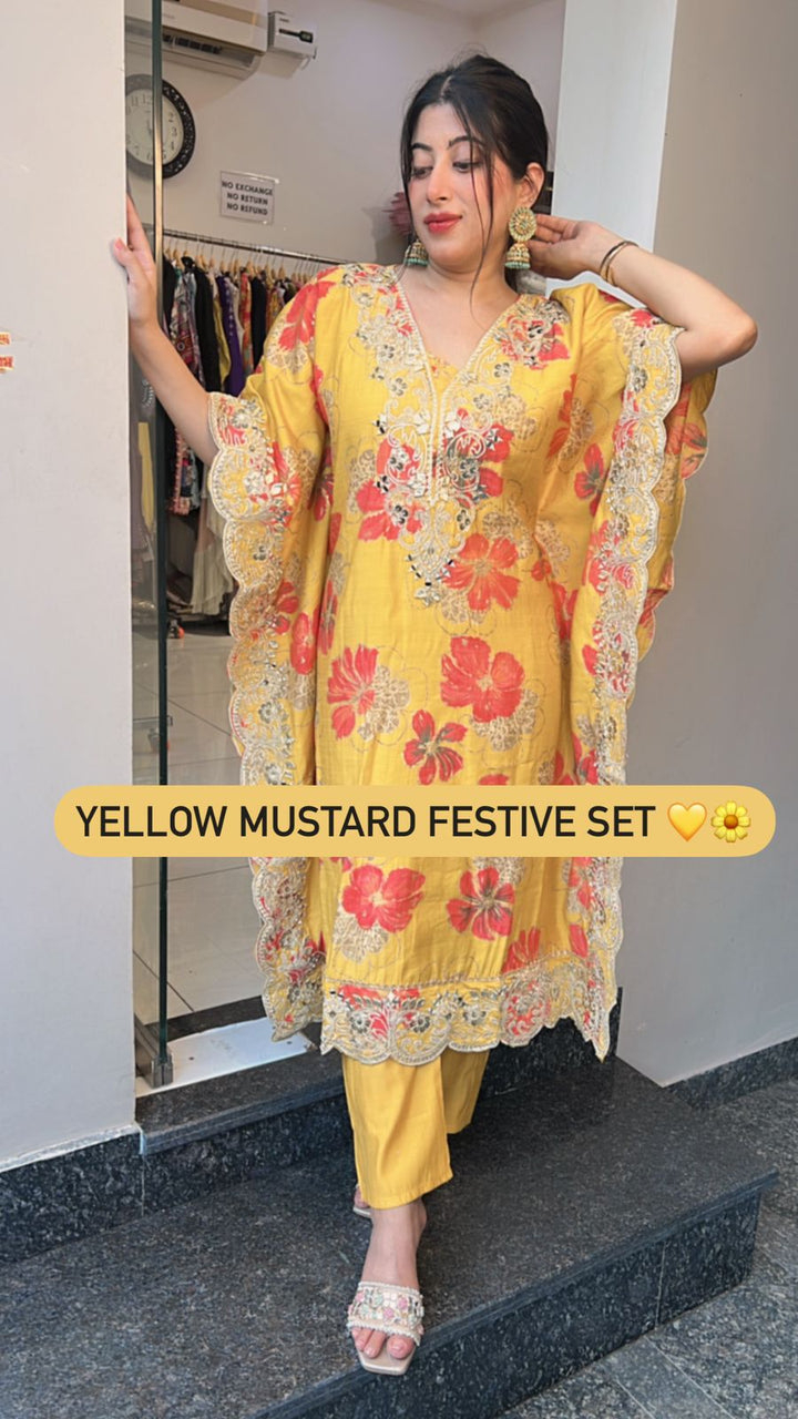 YELLOW MUSTARD FESTIVE SET