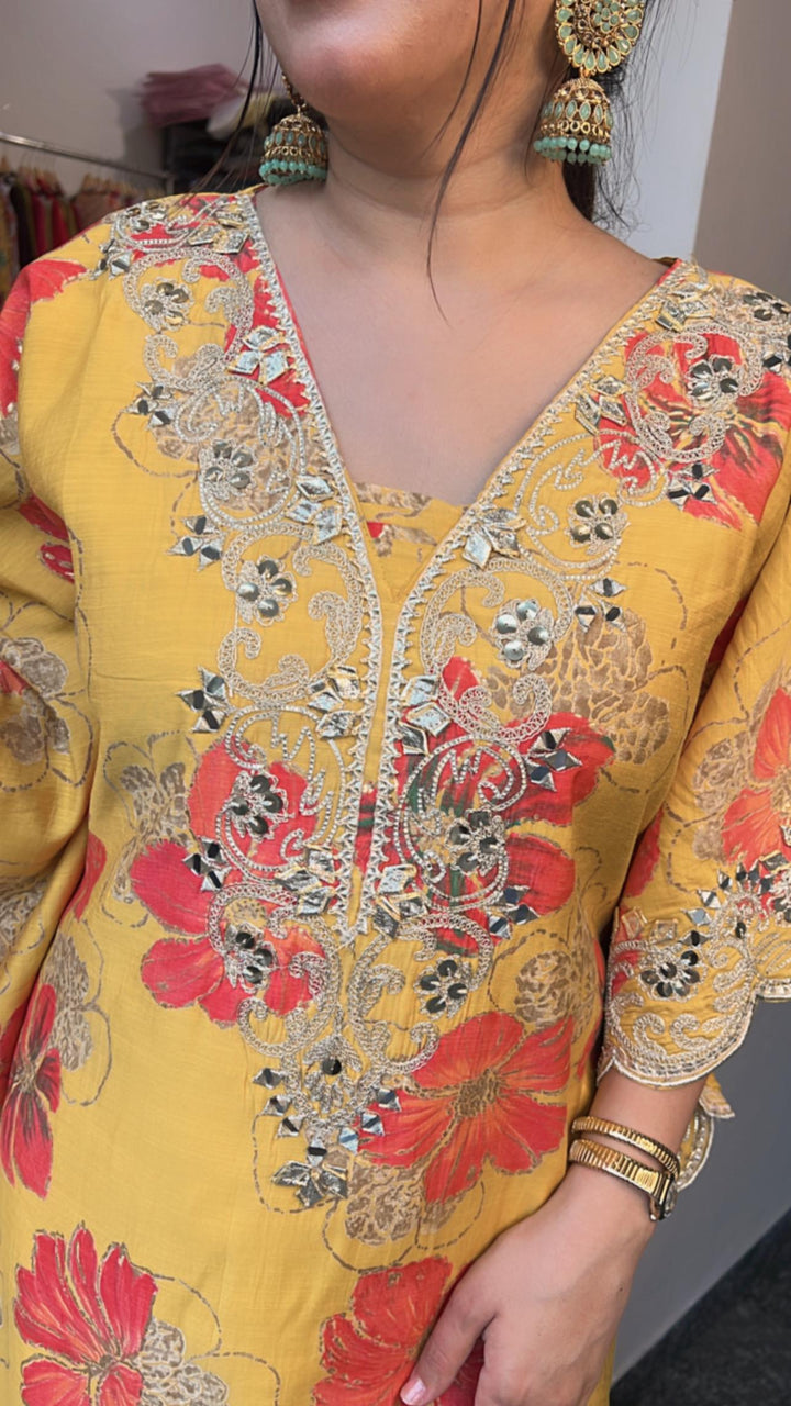 YELLOW MUSTARD FESTIVE SET