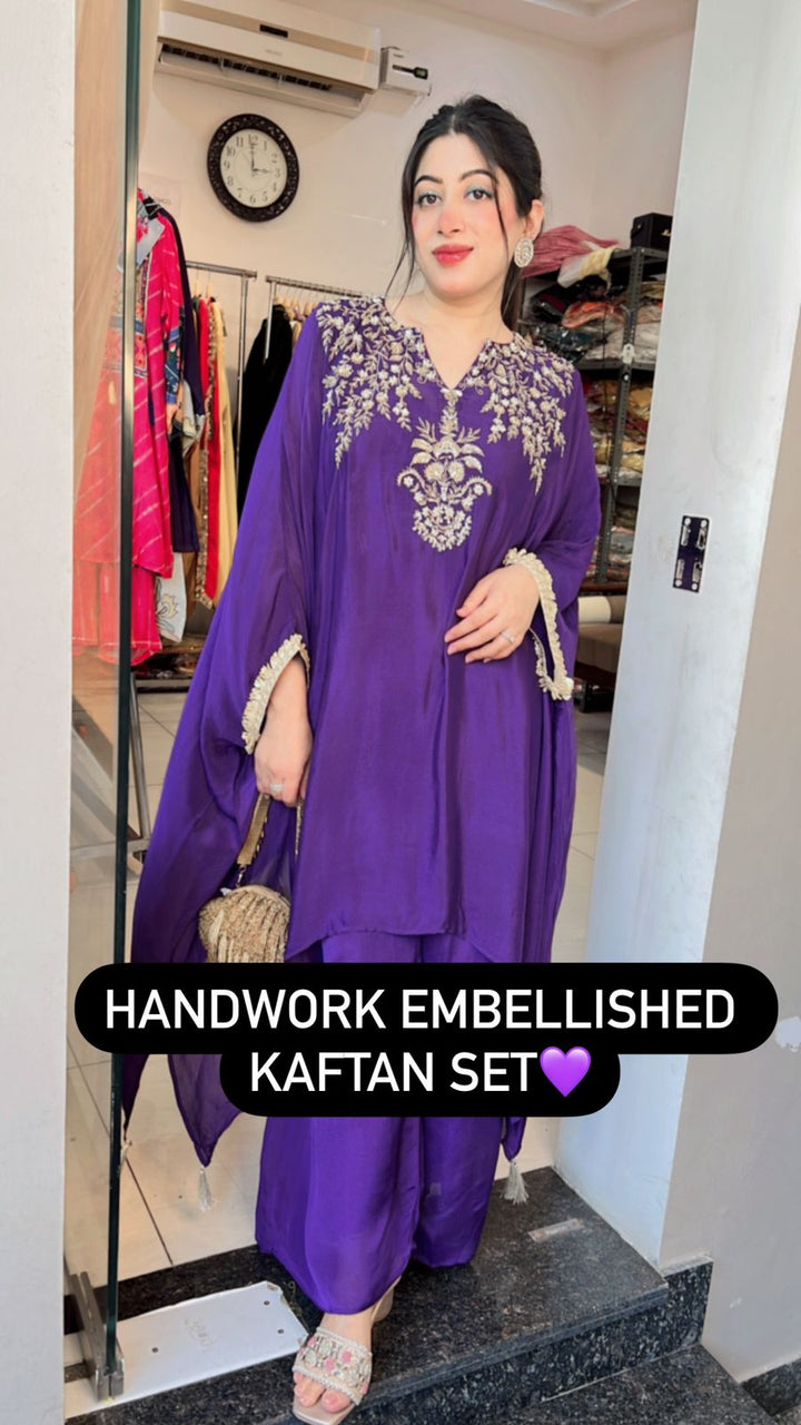 HANDWORK EMBELLISHED KAFTAN SET