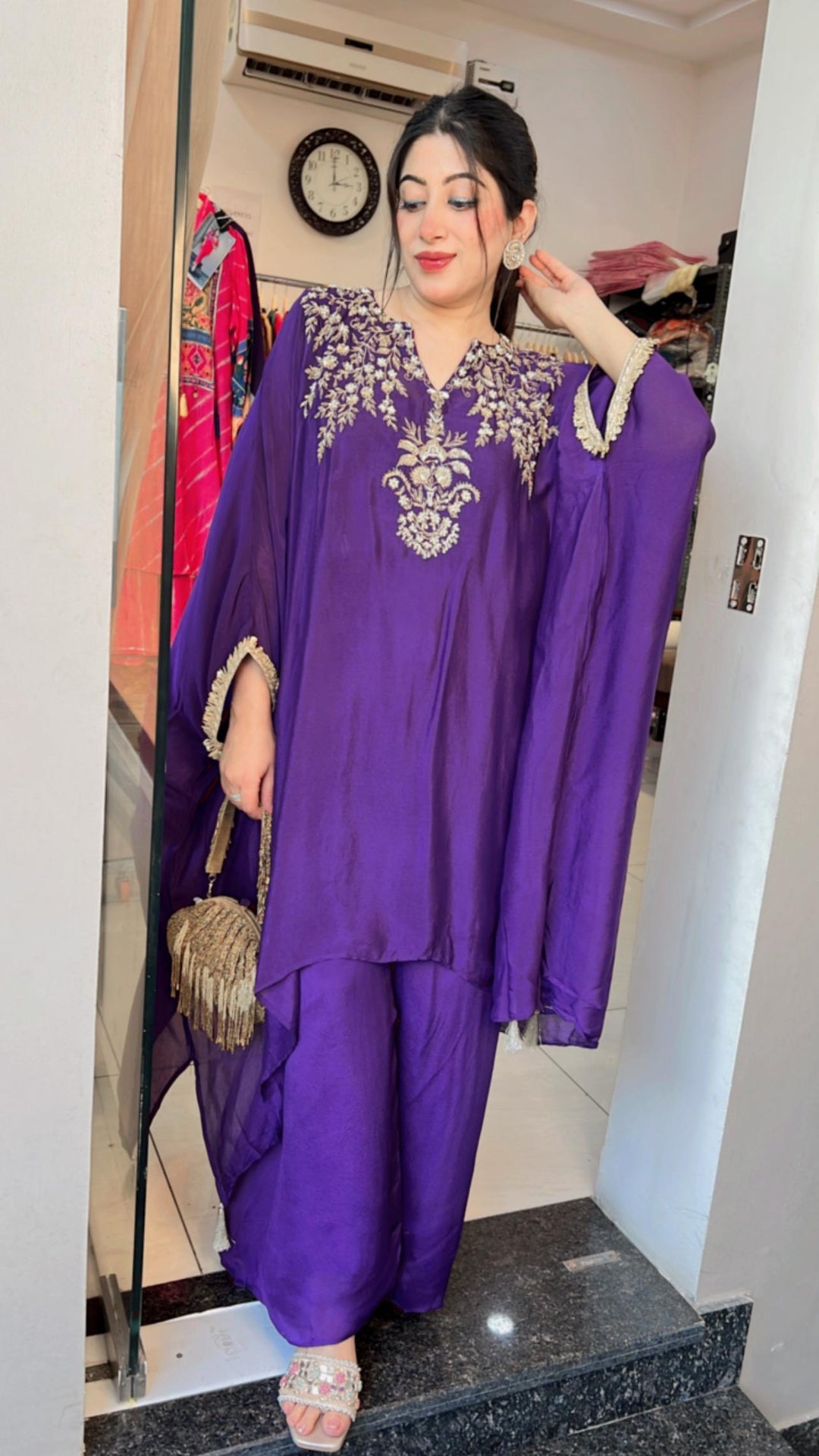 HANDWORK EMBELLISHED KAFTAN SET