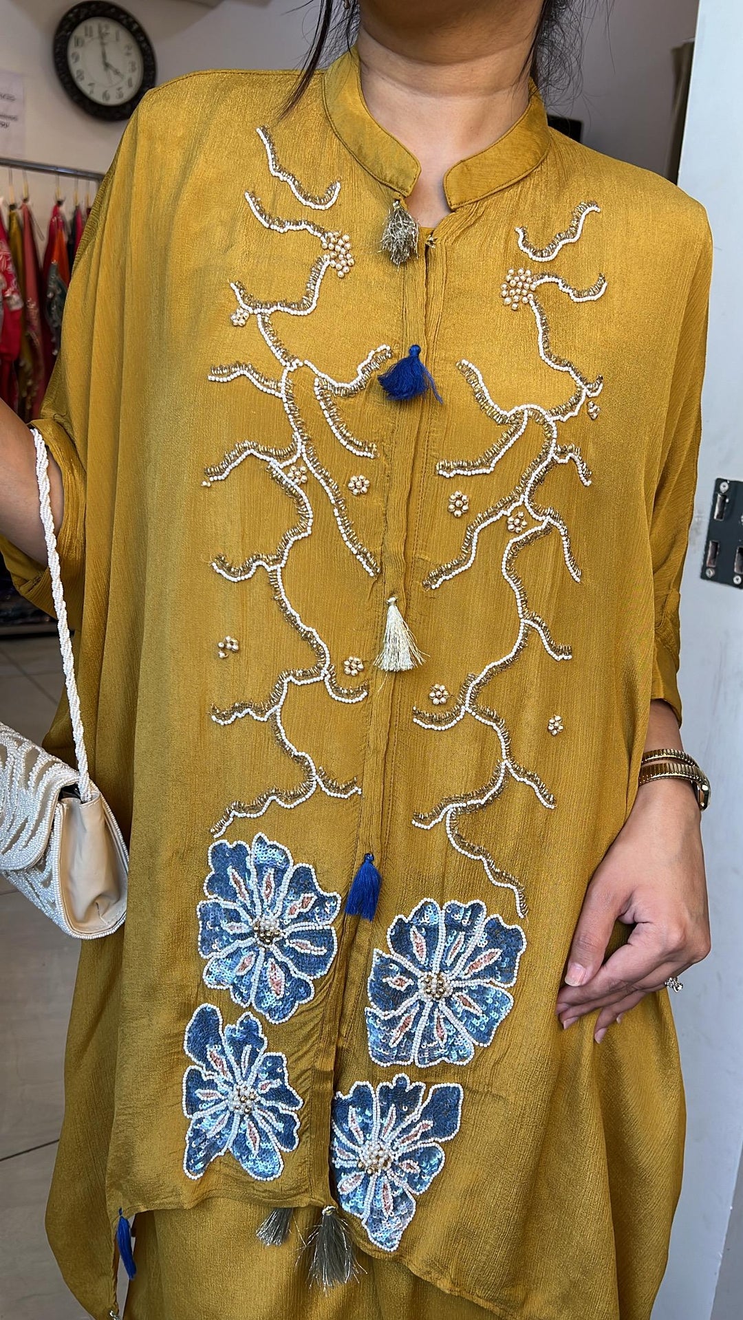 Kaftan Set With Exquisite Embellishments