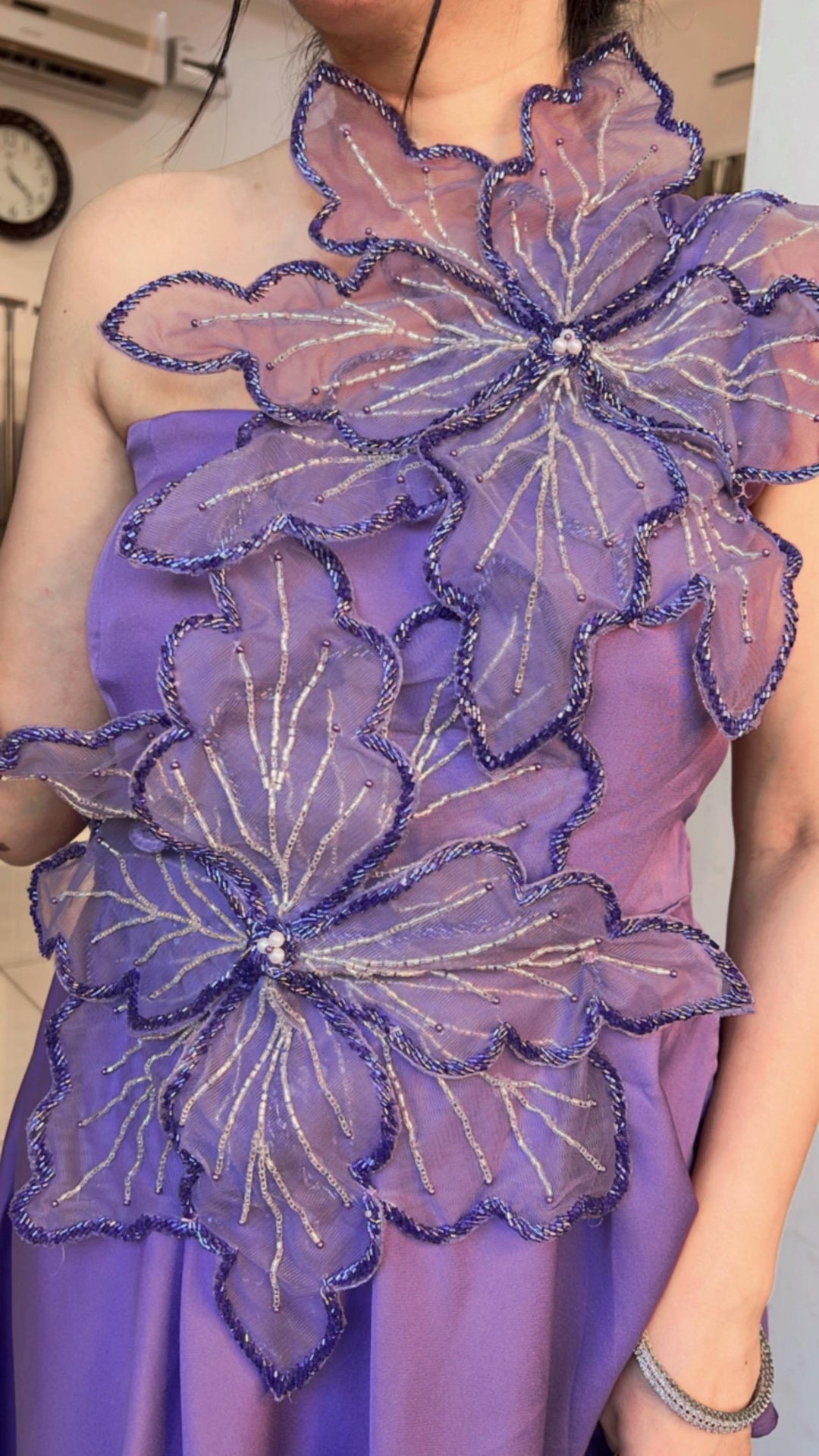 3D FLOWER INDO-WESTERN SET