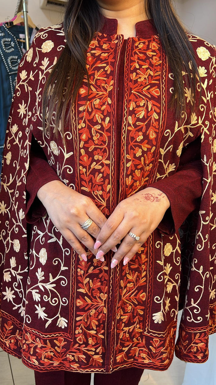 3PC WINTER EMBROIDERED CO-ORD SET