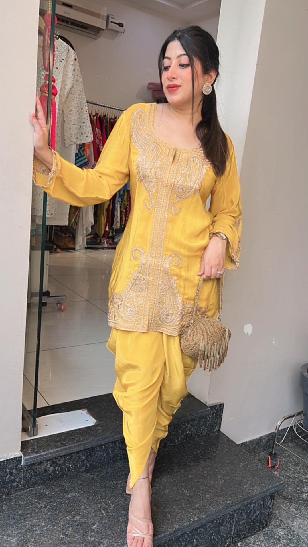 YELLOW MUSTARD TULIP PANTS CO-ORD SET