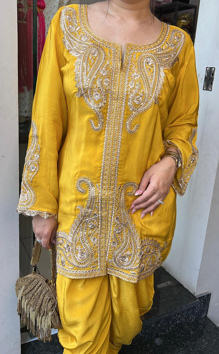 YELLOW MUSTARD TULIP PANTS CO-ORD SET