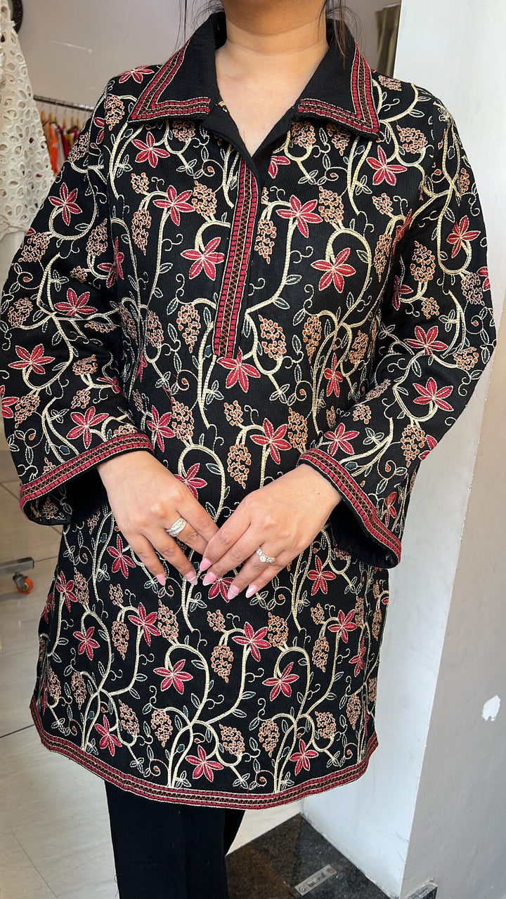 BLACK WINTER EMBROIDERED CO-ORD