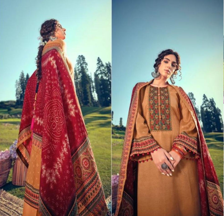 PASHMINA PRINT WITH EMBROIDERY