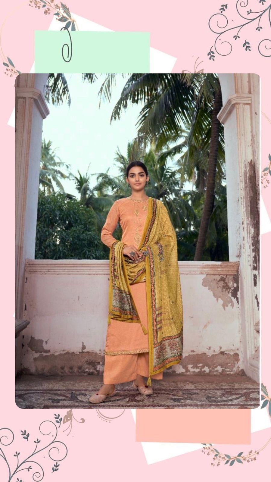 ORANGE PASHMINA SUIT