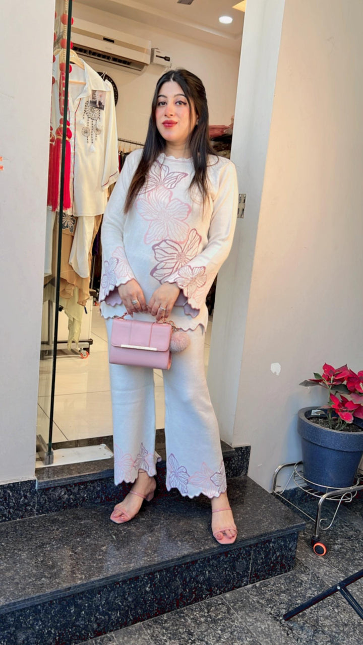 FLORAL KNITTED  WINTER CO-ORD