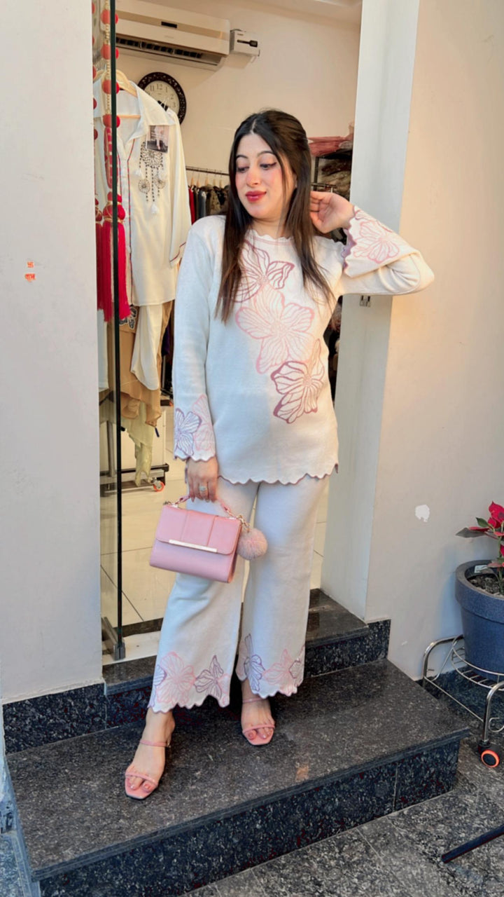 FLORAL KNITTED  WINTER CO-ORD