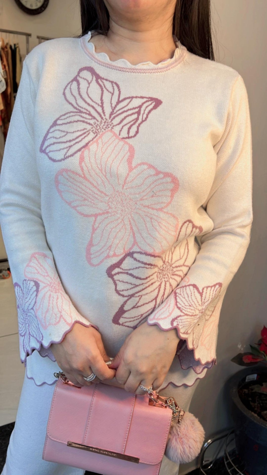 FLORAL KNITTED  WINTER CO-ORD