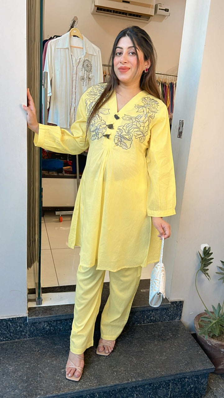 SOFT COTTON THREAD EMBROIDERY CO-ORD