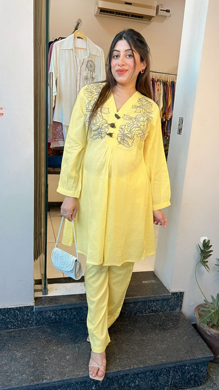 SOFT COTTON THREAD EMBROIDERY CO-ORD