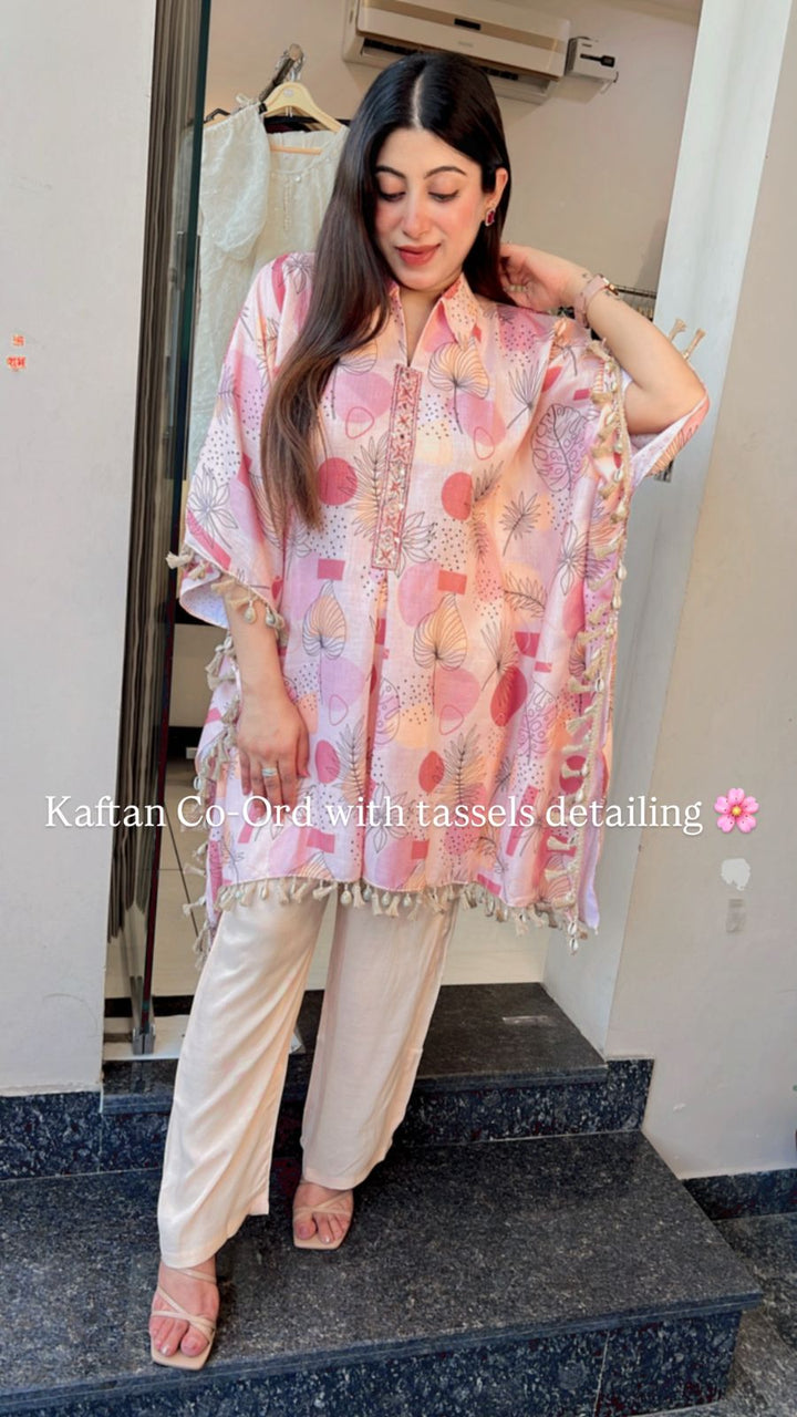 KAFTAN CO-ORD WITH TASSELS DETAILING