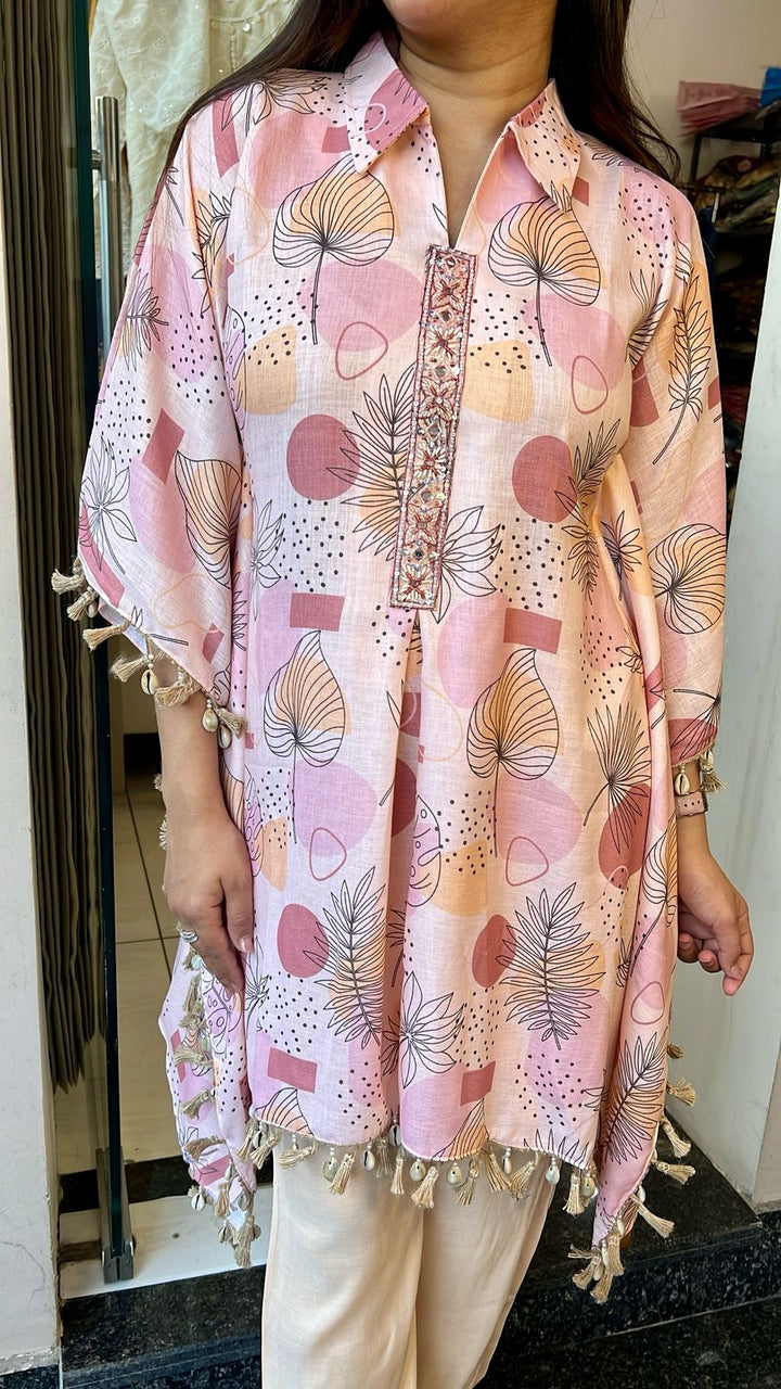KAFTAN CO-ORD WITH TASSELS DETAILING