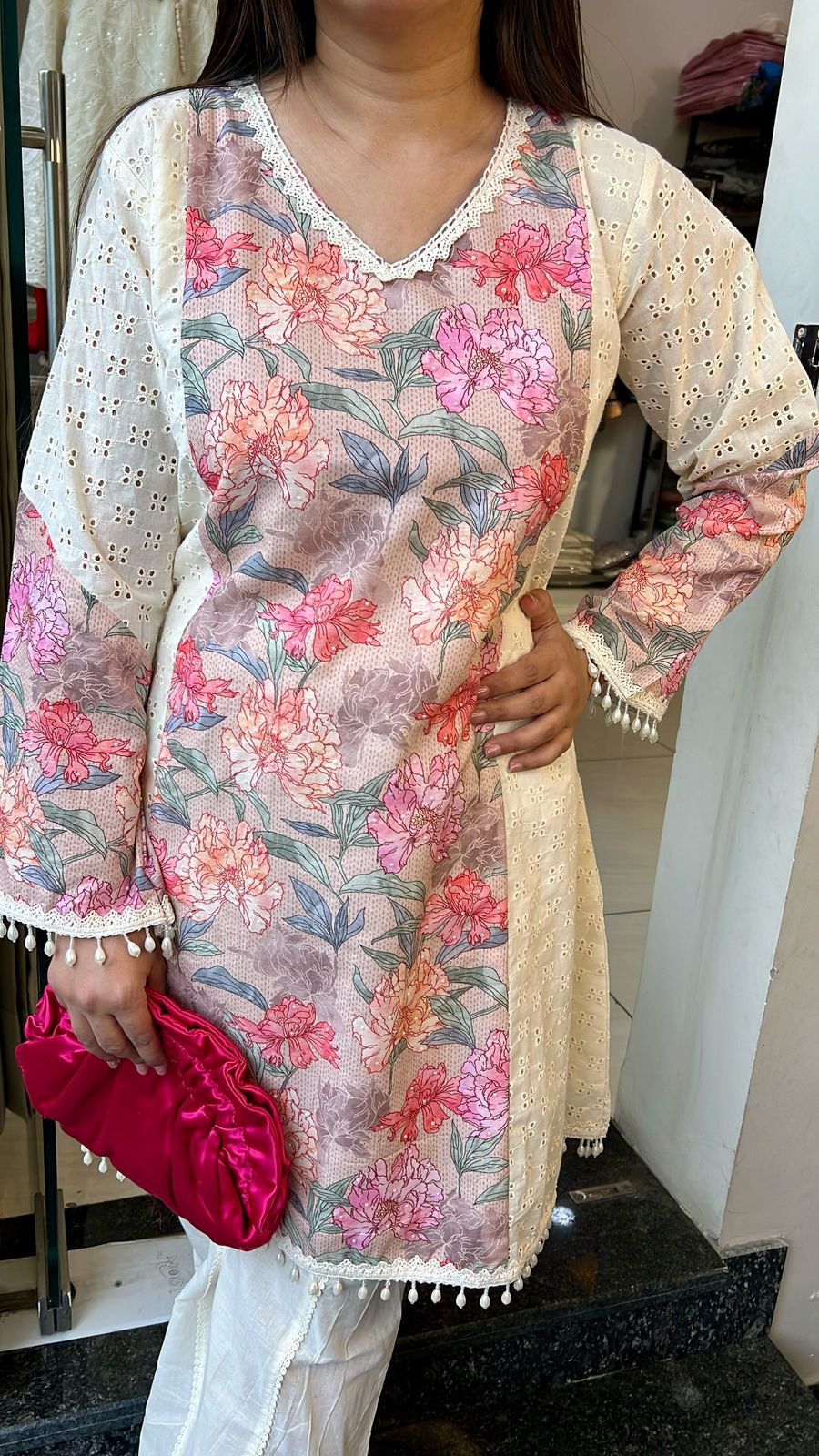 Floral Cotton Schiffli Summer Co-Ord 🌸