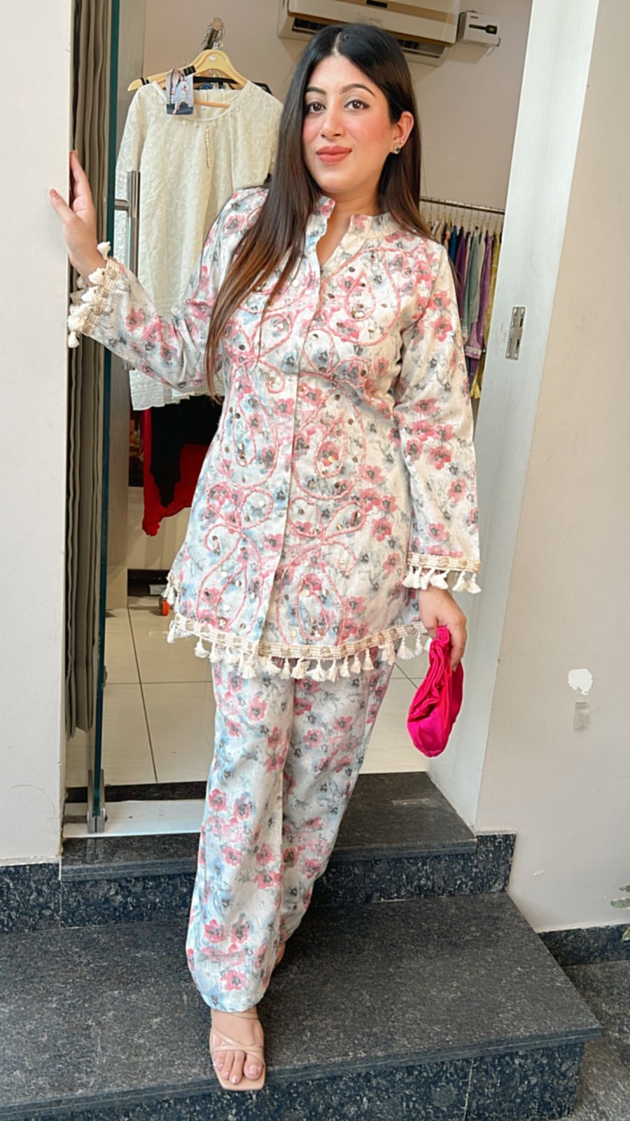 TASSELS & DORI DETAILING FLORAL CO-ORD