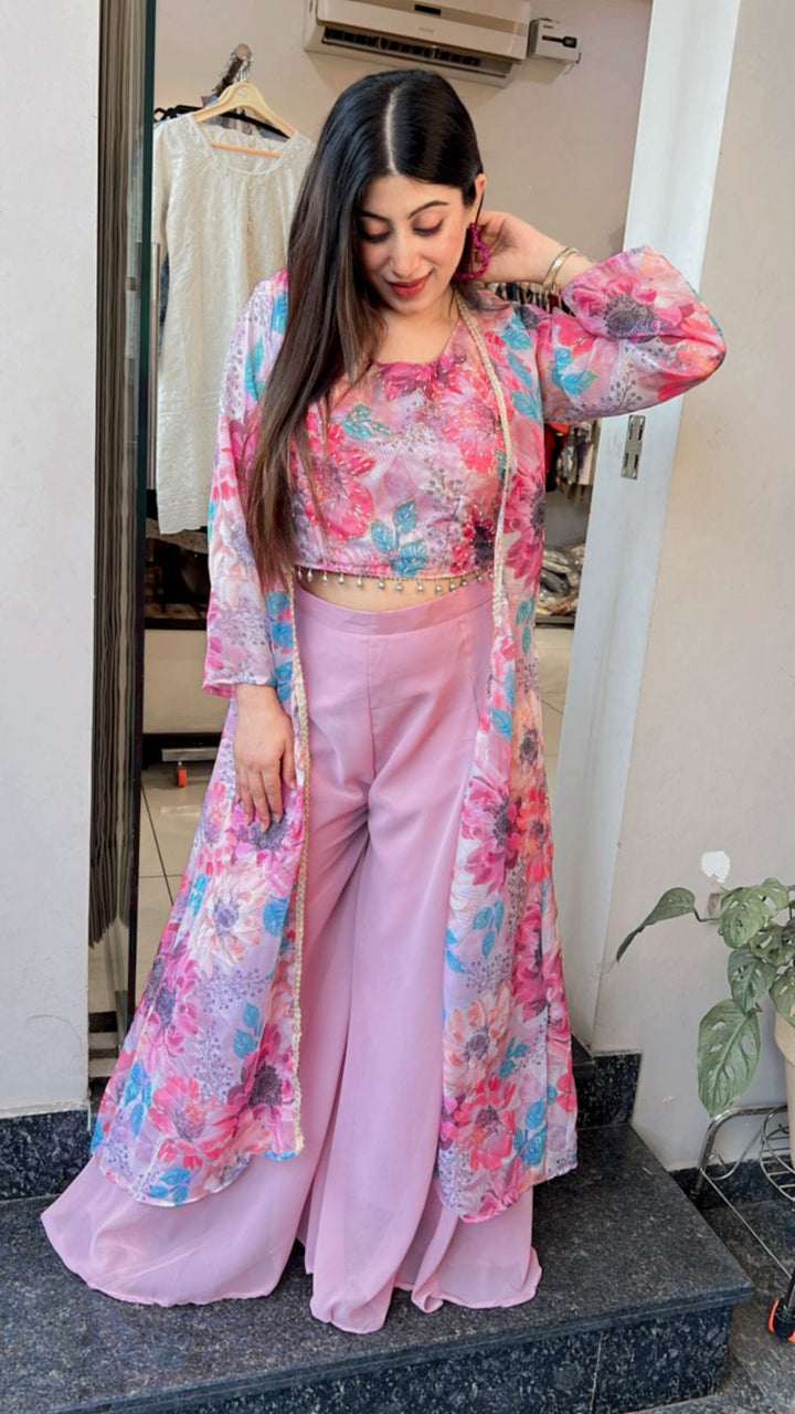 EMBELLISHED INDO-WESTERN 3 PC SET