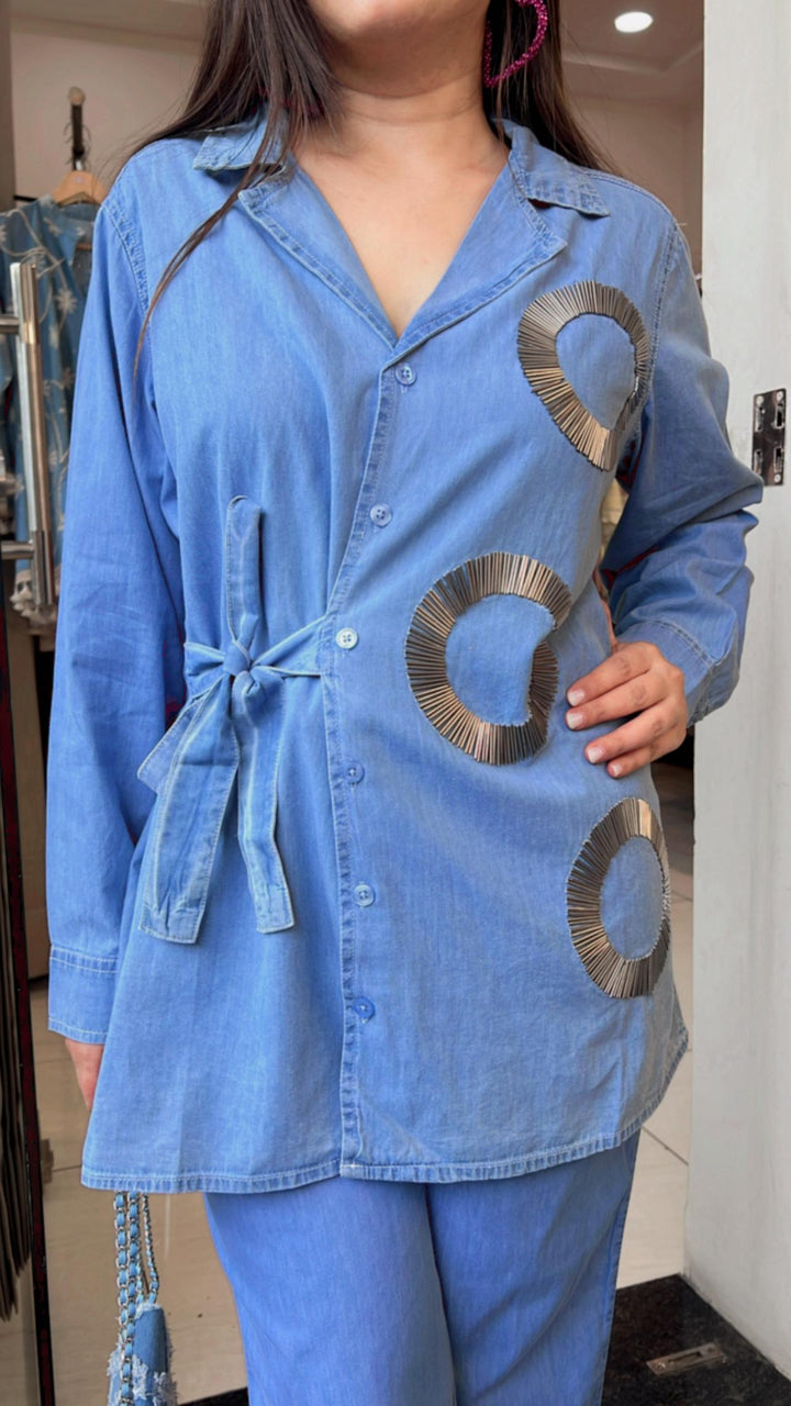 EMBELLISHED DENIM CO-ORD