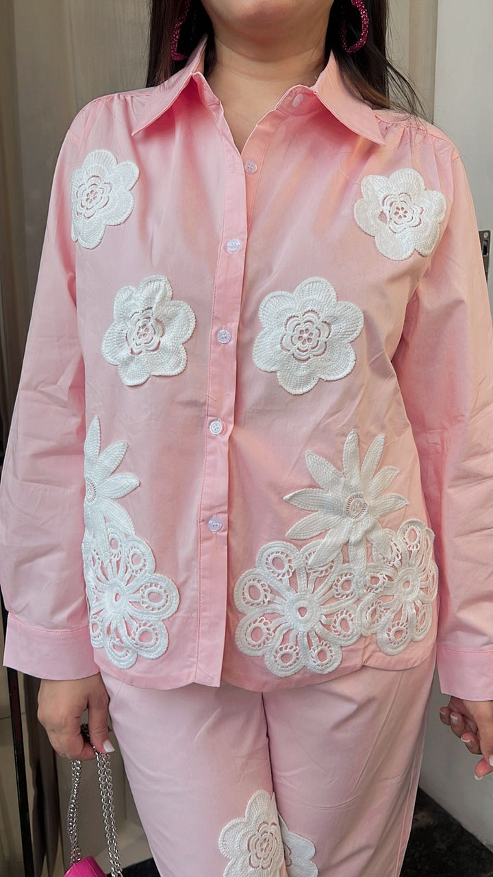 PASTEL PINK FLORAL PATCH CO-ORD