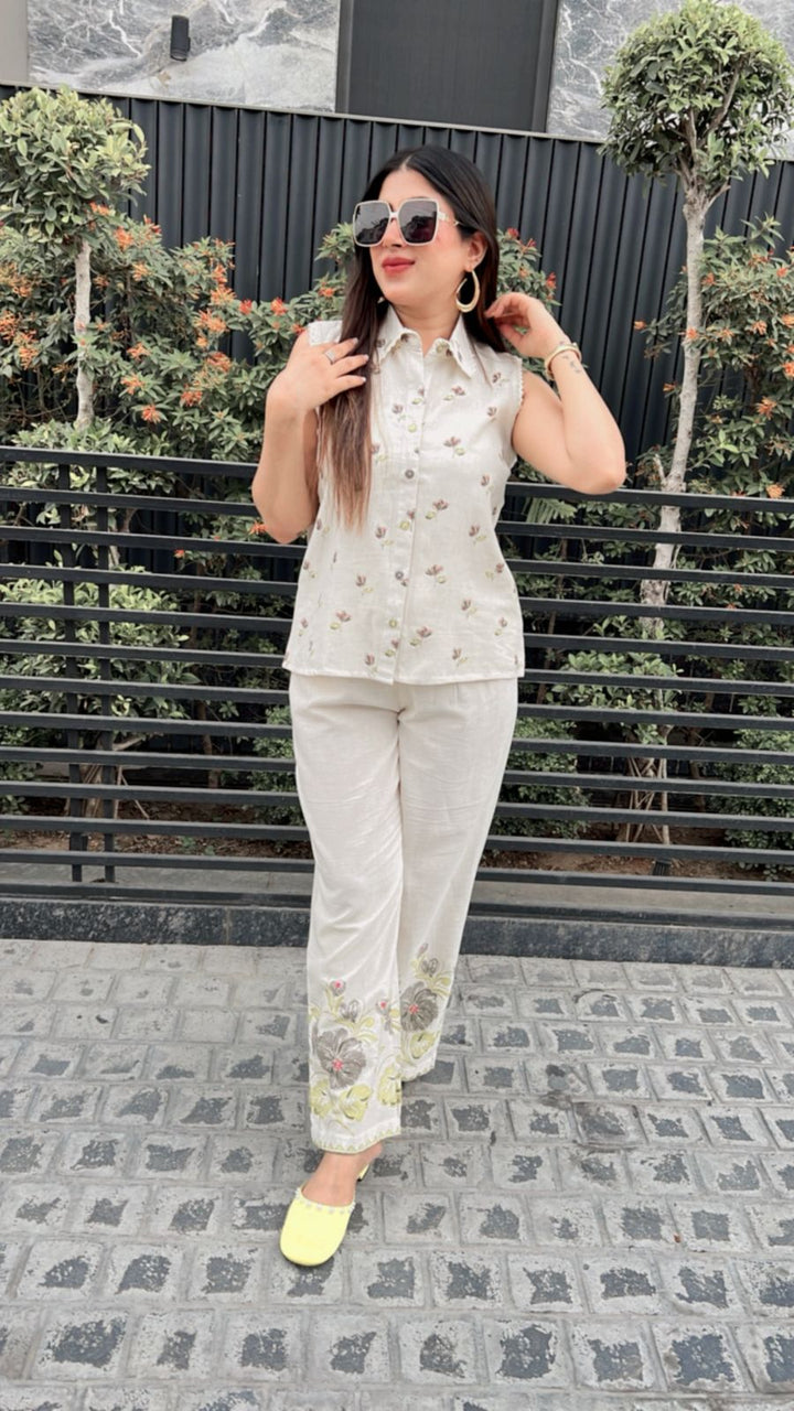GREEN FLORAL PRINTED CO-ORD