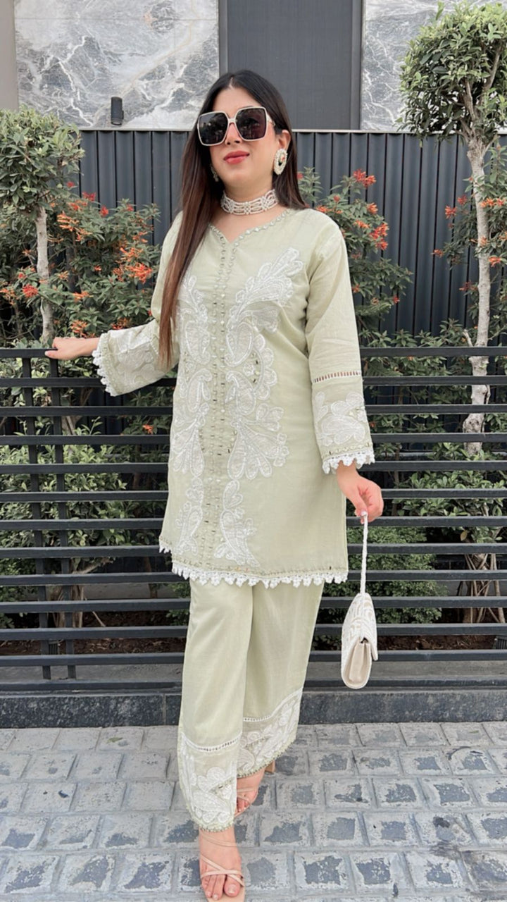 PISTA GREEN RAKHI EDITION CO-ORD