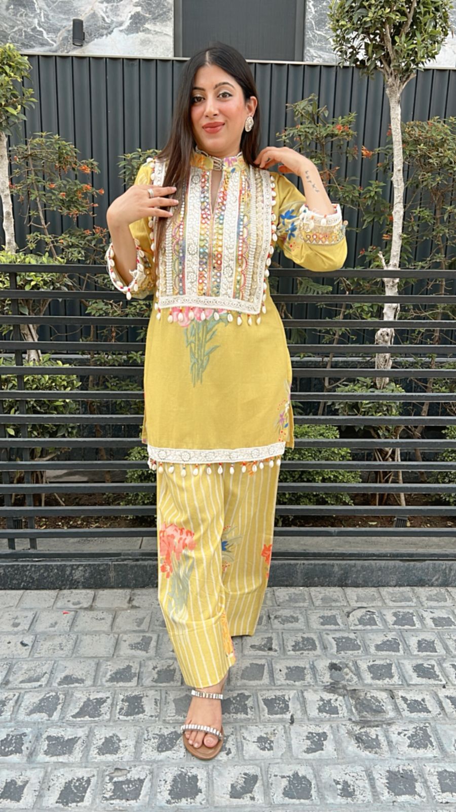 YELLOW MUSTARD FARSHI CO-ORD