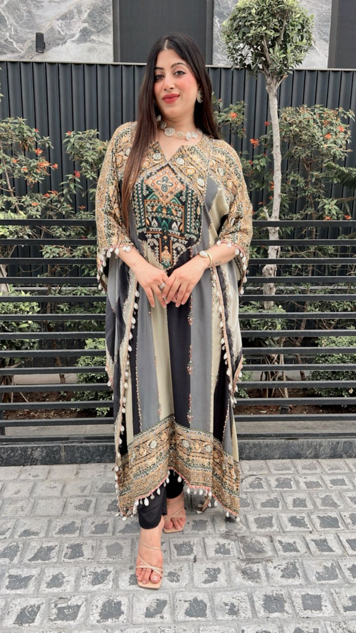 FESTIVE EDIT EMBELLISHED KAFTAN SET