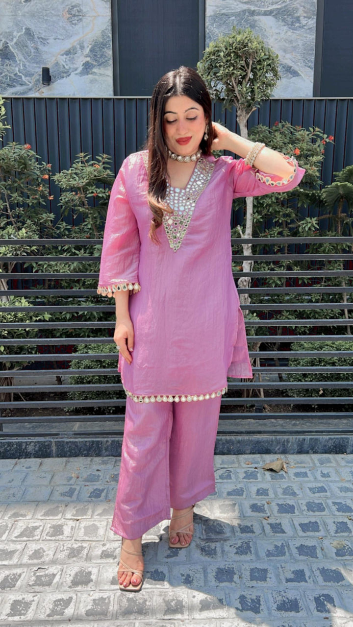 LAVENDER ORGANZA SHIMMER CO-ORD