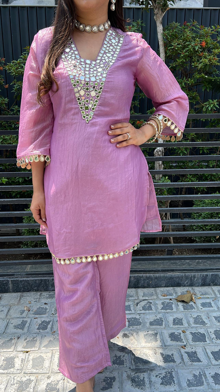 LAVENDER ORGANZA SHIMMER CO-ORD