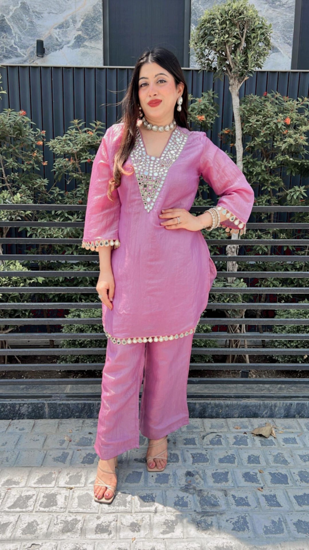 LAVENDER ORGANZA SHIMMER CO-ORD